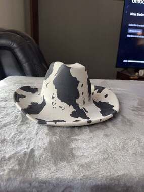 Orchid Love Cow Print Western Cowboy Hat Style FYS66